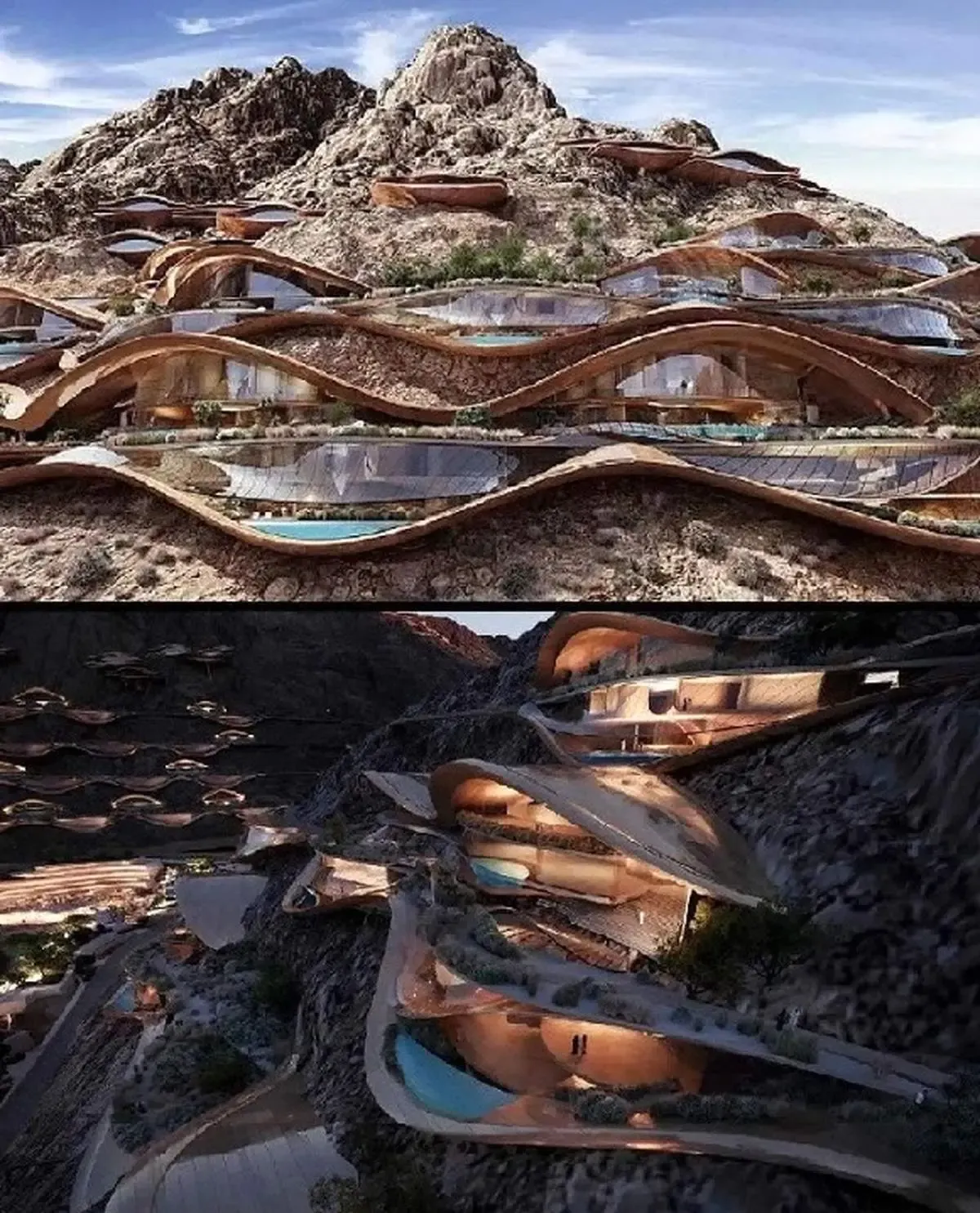 پیست اسکی وسط بیابان +عکس