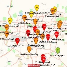 ۱۲ منطقه پایتخت در وضعیت قرمز آلودگی هوا