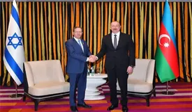 دیدار علی اف با رئیس اسرائیل