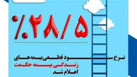 نرخ سود قطعی بیمه های زندگی شرکت بیمه حکمت اعلام شد