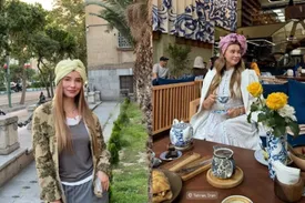 گردش پُربیننده چند خانم روس در خیابانهای تهران