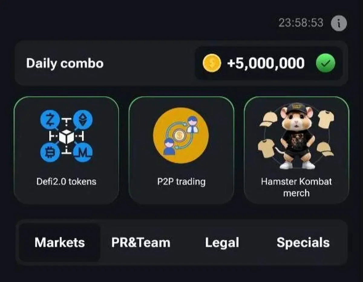 کد مورس همستر کامبت امشب ۱۹ خرداد/ عکس/ WALLET