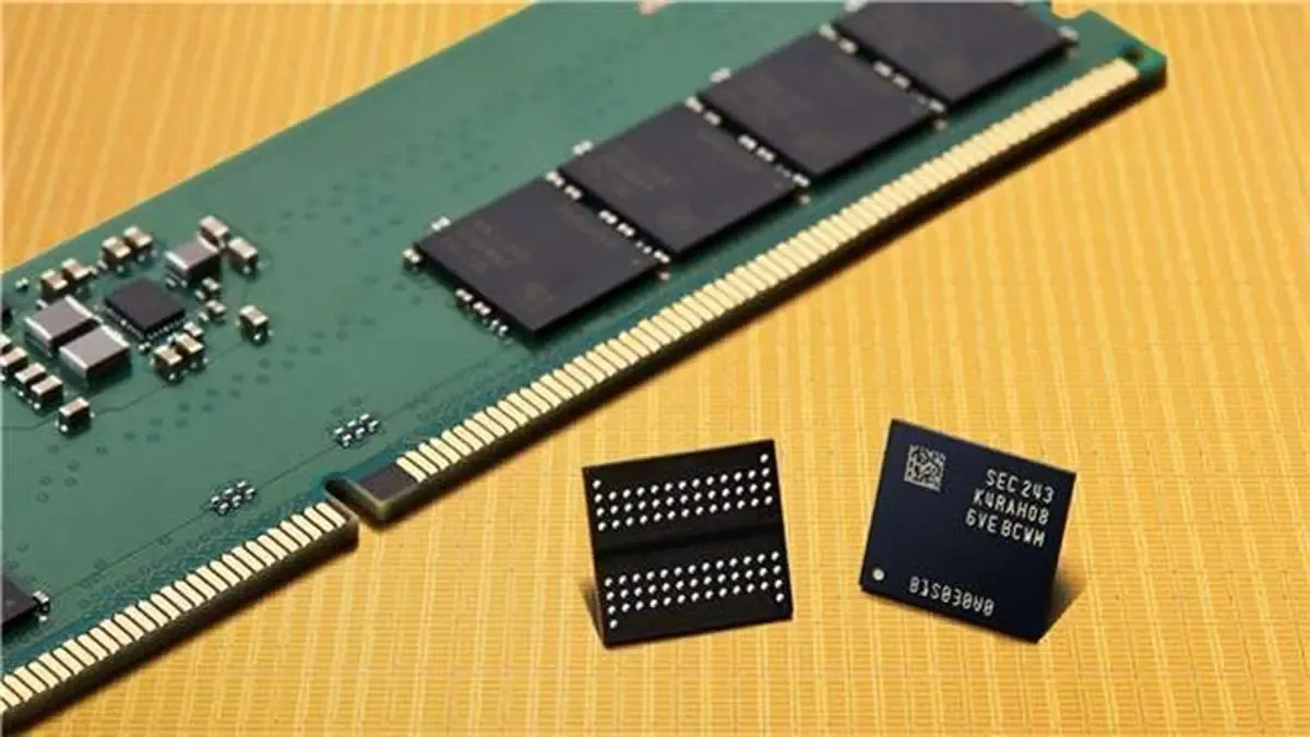 سامسونگ نخستین حافظه‌های رم 12 نانومتری DDR5 DRAM را توسعه می‌دهد