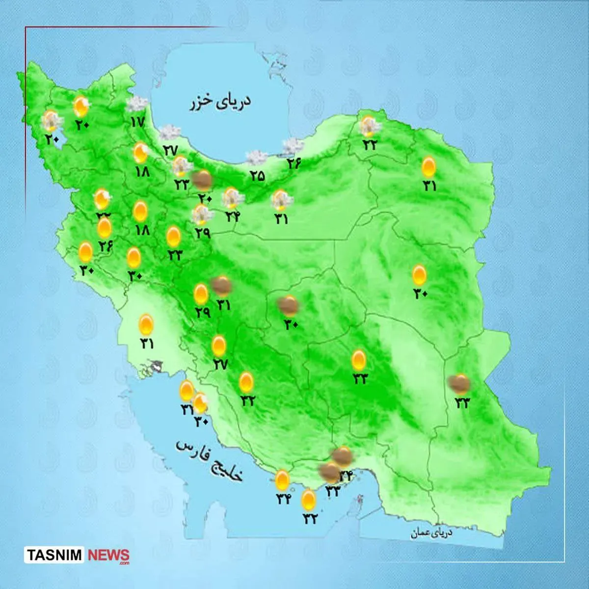 ساکنان این مناطق از کشور امروز غافلگیر می‌شوند