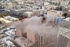 انبار رنگ خیابان سمیه آتش گرفت