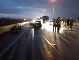 مرگ 3 سرنشین پراید در اتوبان قم - تهران/ عکس