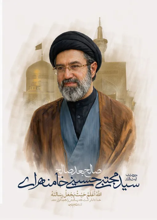 آیت‌الله مجتبی خامنه‌ای در آغوش سردار سلیمانی/ ببینید