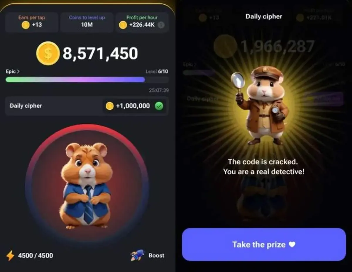 کد مورس همستر کمبات Hamster Kombat امروز جمعه 18 خرداد