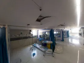 نخستین تصاویر از حمله امروز اسرائیل به بیمارستان فارابی کرمانشاه