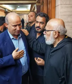 عکس/ حضور مهدی تاج در مراسم یادبود هنرپیشه فقید