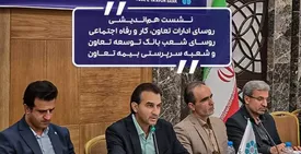 نشست هم اندیشی روسای ادارات وزارت تعاون، کار و رفاه اجتماعی، روسای شعب بانک توسعه تعاون و شعبه سرپرستی بیمه تعاون