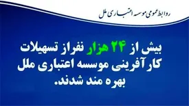 بیش از ۲۴ هزار نفر از تسهیلات کارآفرینی موسسه اعتباری ملل بهره مند شدند