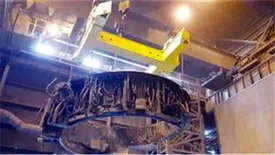 ساخت شاهین واسطه باربرداری، حمل و جابه‌جایی بدنه كوره قوس الكتریكی