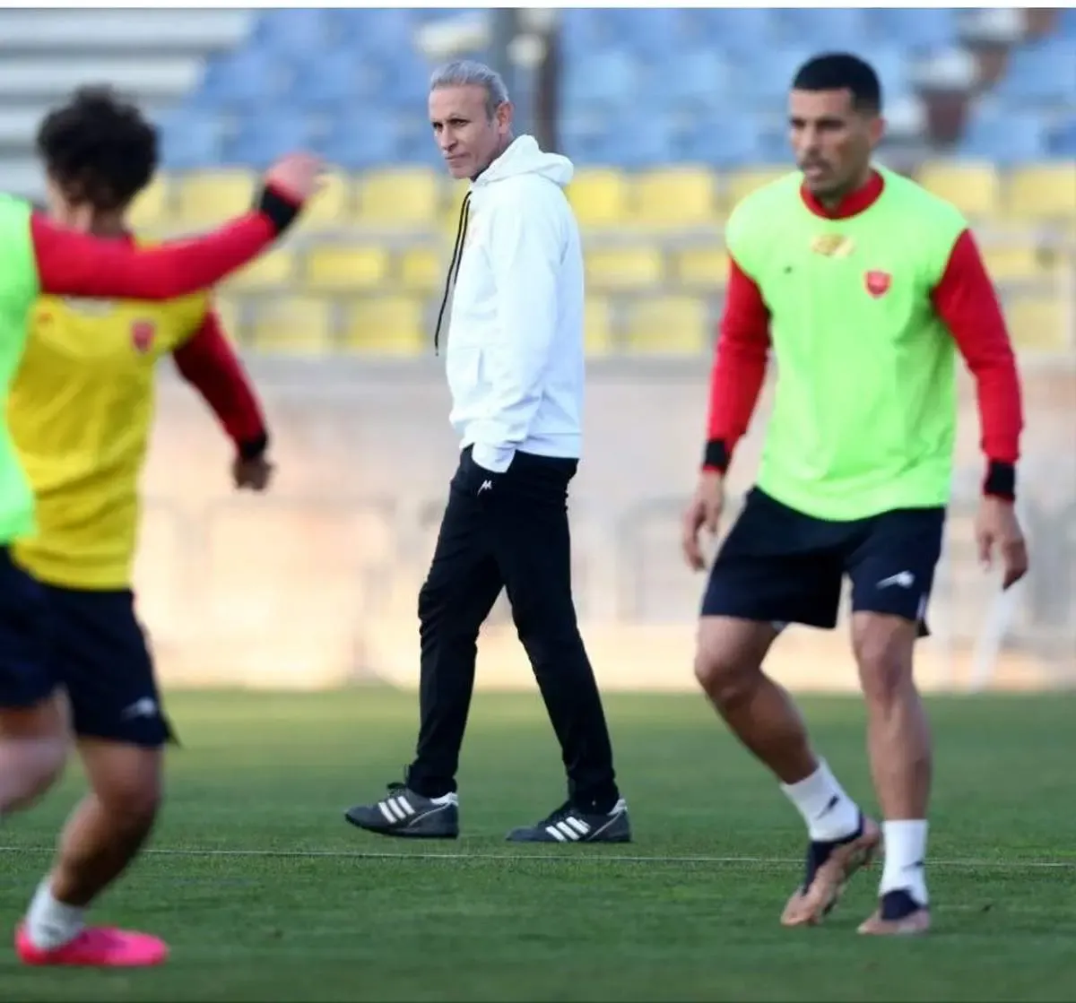 تصاویر جالب از تمرین خاص قرمزها بعد از دربی با یحیی ببینید