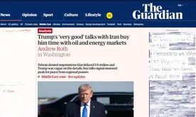 گاردین: ترامپ به دنبال توافق با ایران نیست؛ می خواهد زمان بخرد