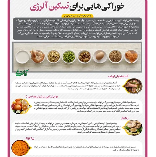 خوراکی‌هایی برای تسکین آلرژی