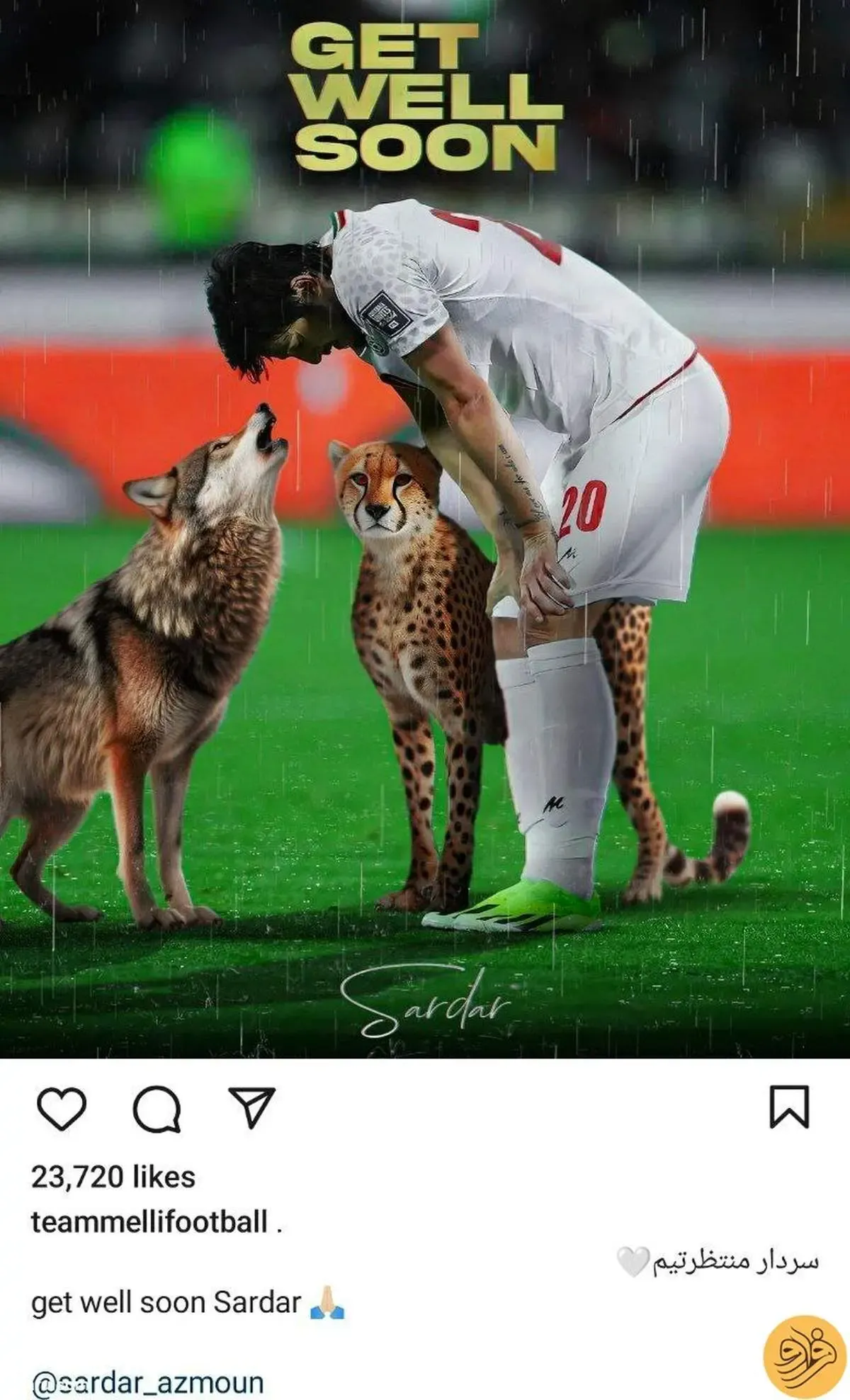 (عکس) پوستر خلاقانه تیم ملی برای سردار آزمون