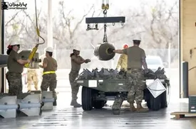 پخش تصاویر بمب افکن استراتژیک و بمبهای یک تنی آمریکا