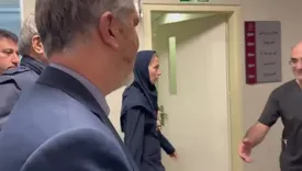 عیادت پزشکیان از رضا امیرخانی در بیمارستان کسری/ببینید