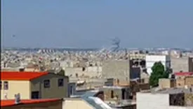 ببینید/ لحظه اصابت پرتابه به ایست و بازرسی کاشان
