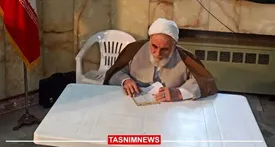 حضور ناطق نوری پای صندوق رای حسینیه ارشاد/ عکس