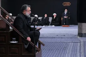 ببینید/ روضه‌خوانی کریمی در شام شهادت حضرت زهرا(س) در حسینیه امام(ره)