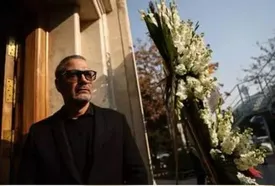 مراسم ترحیم همسر علیرضا قربانی با حضور هنرمندان/ تصاویر