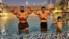 پسر هادی چوپان با هیکلی باورنکردنی/ عکس