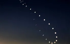 تصویری جذاب از مسیر حرکت ماه در 30 روز