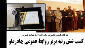 کسب شش رتبه برتر روابط عمومی چادرملو