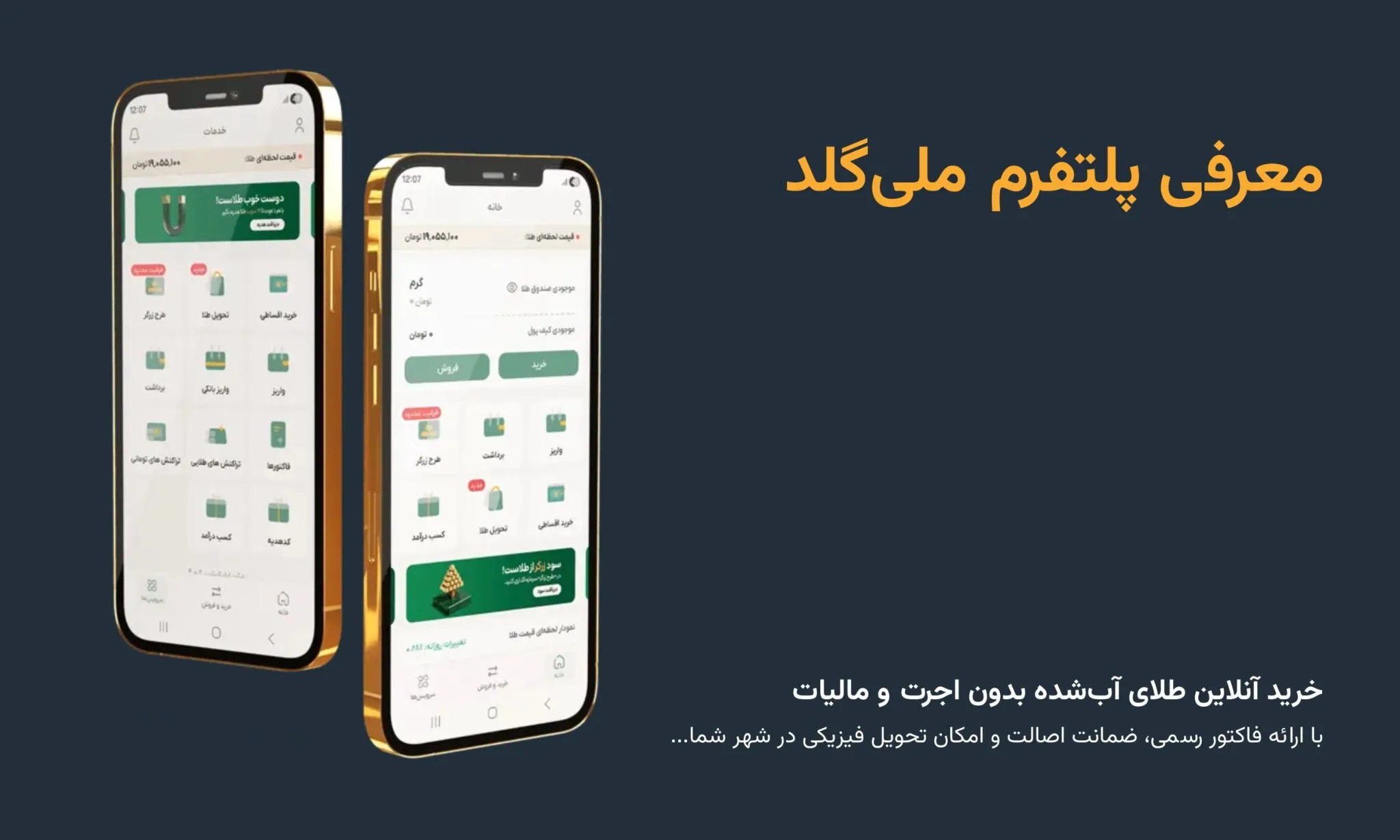 معرفی خدمات ملی گلد معرفی خدمات ملی گلد