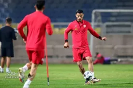 تمرین غم انگیز ستاره پرسپولیس/ عکس