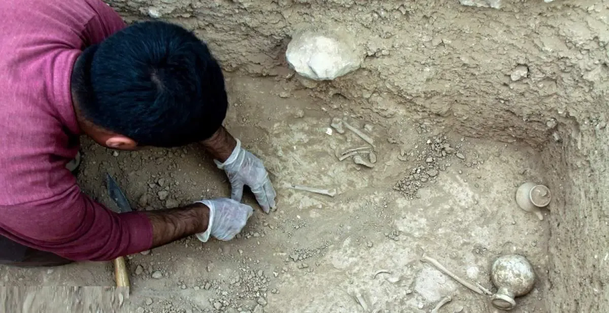 کشف گورستان سه هزار ساله در حومه رشت