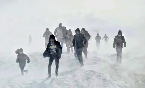 تفریح در طوفان برفی/عکس:ایمان حامی خواه