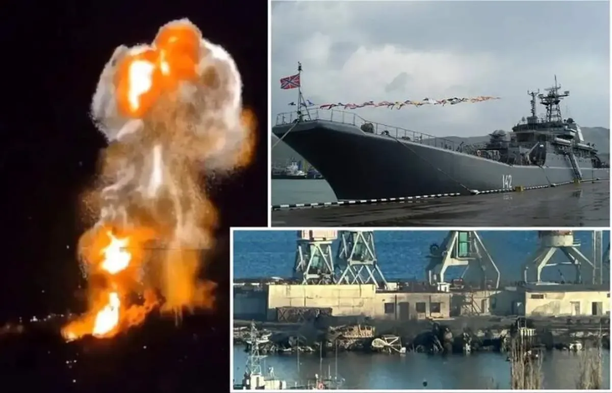 بلایی که موشک اوکراین سر کشتی جنگی روسیه آورد+ عکس