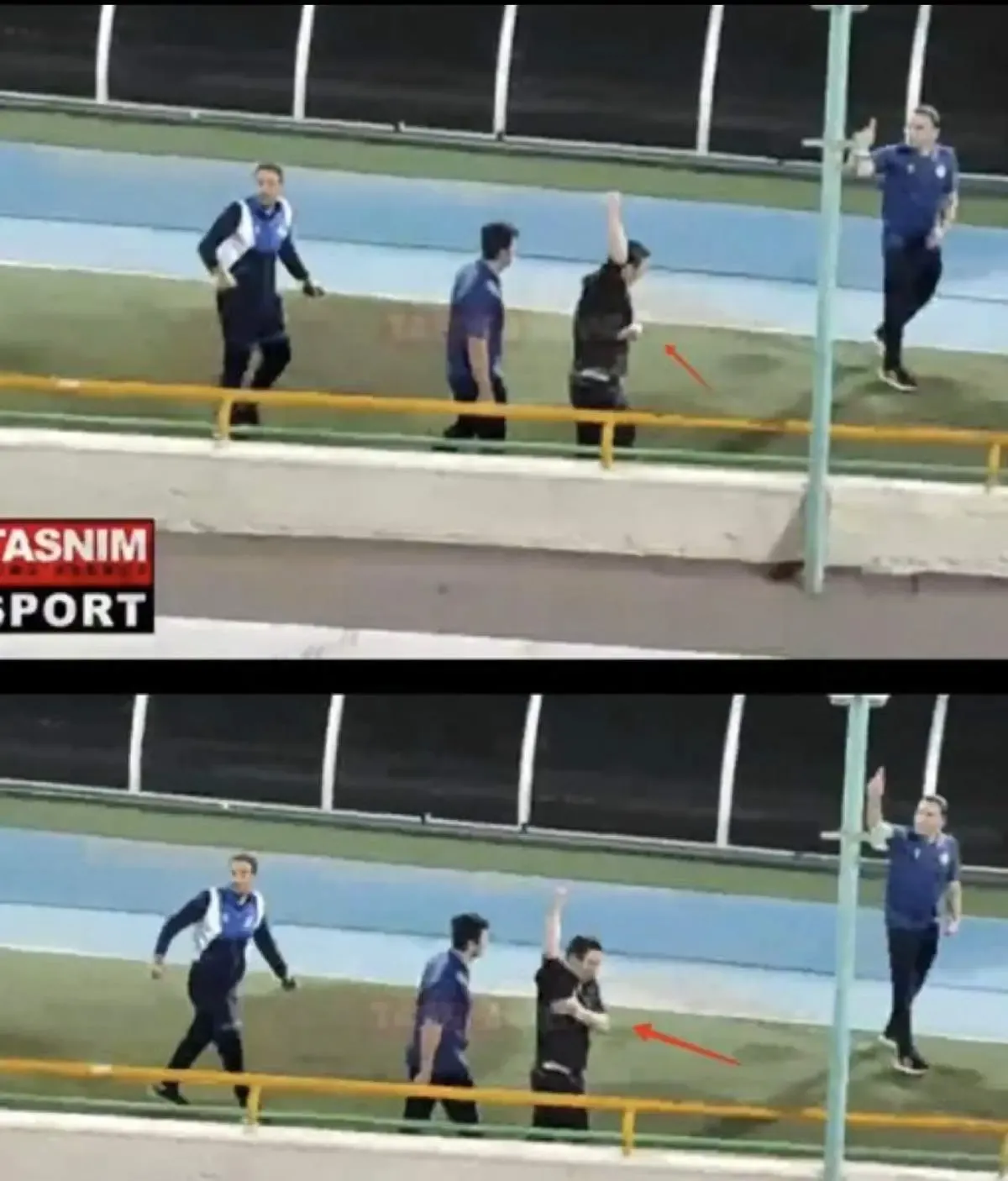 فیلمی از حرکات زننده جواد نکونام در استادیوم!/ ببینید