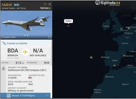 پرواز مشکوک هواپیمای جنگ الکترونیک نیروی هوایی آمریکا