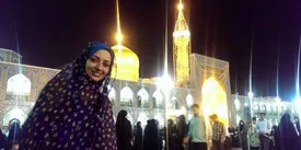 نفیسه روشن: بهترین هدیه تولدم را از امام رضا(ع) گرفتم/ عکس