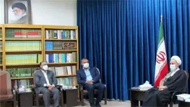 مدیرعامل بانک مسکن با آیت الله اعرافی دیدارکرد