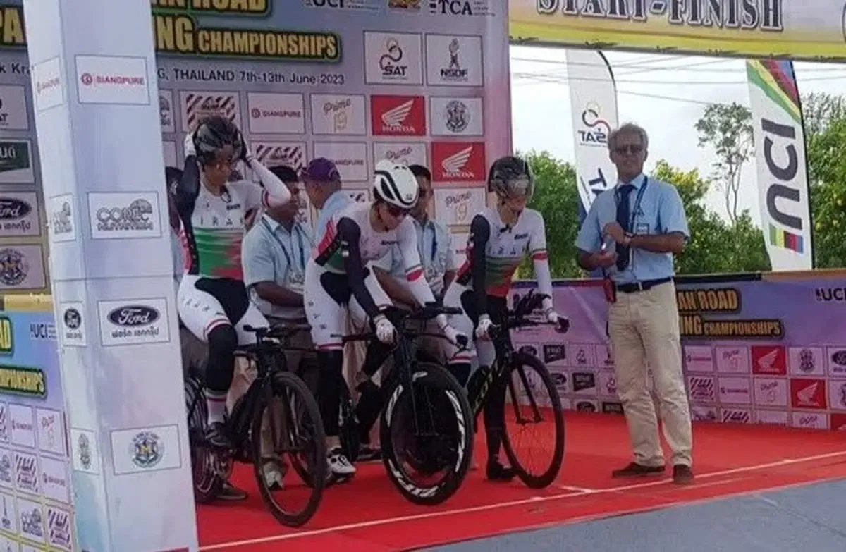 مقام هفتم  قهرمانی آسیا برای رکابزنان ایران