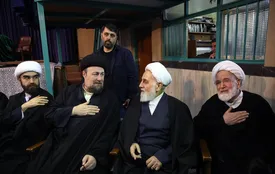 خاتمی و کروبی و ناطق نوری و سیدحسن در مراسم ختم امام جمارانی/ تصاویر