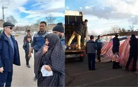 اهدای کانکس های بانک ایران زمین به هموطنان زلزله زده خوی