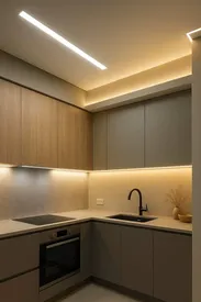 چطور با ریسه‌های خطی و ژله‌ای، آشپزخانه‌ای زیبا و مدرن بسازیم؟